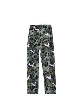 Emily Hsu Designs Green Pink Camo High Waist Yoga Leggings Small